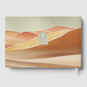Wüste Vibes Landscape Cactus Motif Wedding ID1019 Gästebuch (Rückseite)