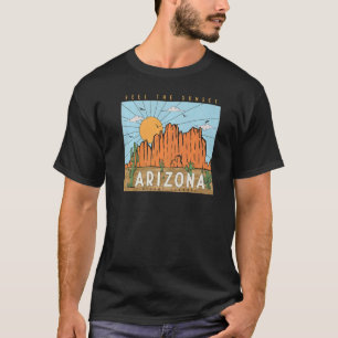 Wüste Vibes Vintag Feel Sunset Mountain Cactus A T-Shirt