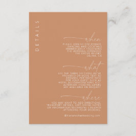 Wüste Vibes Wedding Details ID1019 Begleitkarte