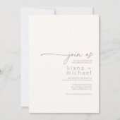 Wüste Vibes Wedding Eat Drink Boogie Ivory ID1019 Einladung (Vorderseite)