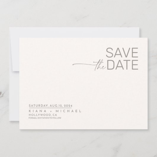 Wüste Vibes Wedding Foto Template Elfenbein H ID10 Save The Date (Vorderseite)