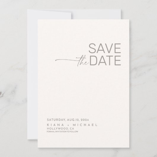 Wüste Vibes Wedding Foto Template Elfenbein V ID10 Save The Date (Vorderseite)