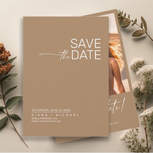 Wüste Vibes Wedding Foto Template Vert ID1019 Save The Date