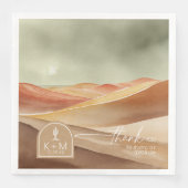 Wüste Vibes Wedding Landscape Danke, ID1019 Serviette (Vorderseite)