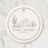Wüste Vibes Wedding Landscape Ivory ID1019 Geschenkanhänger (Vorderseite)