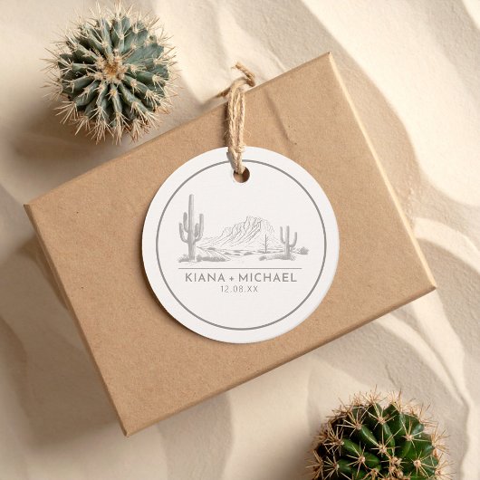 Wüste Vibes Wedding Landscape Ivory ID1019 Geschenkanhänger