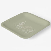 Wüste Vibes Wedding Landscape Sage Green ID1019 Pappteller (Gewinkelt)
