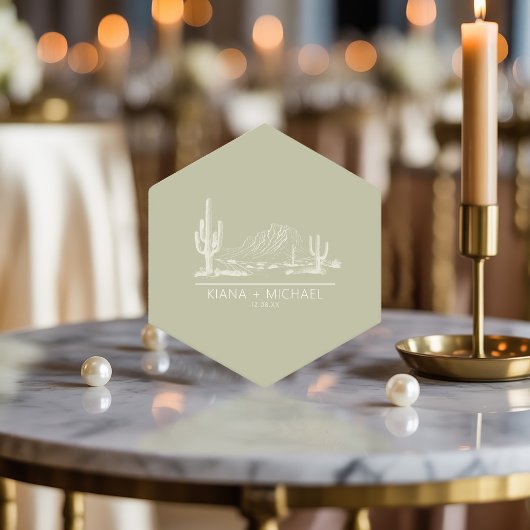 Wüste Vibes Wedding Landscape Sage Green ID1019 Untersetzer