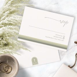 Wüste Vibes Wedding Sage ID1019 RSVP Karte