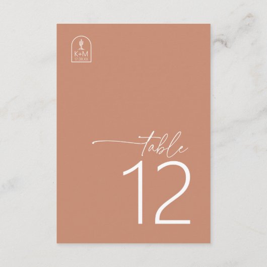 Wüste Vibes Wedding Table Terra Cotta ID1019 Einladung (Rückseite)
