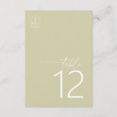 Wüste Vibes Wedding Tischnummer Sage ID1019 (Vorderseite)