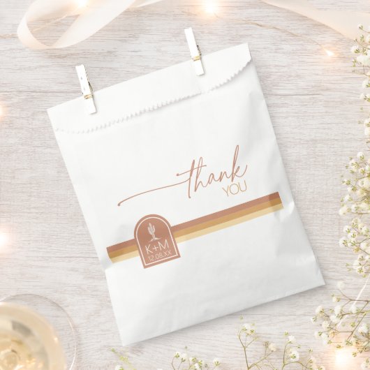 Wüste Vibes Wedding Vielen Dank Cactus Motif ID101 Geschenktütchen (Ausgeschnitten)
