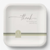 Wüste Vibes Wedding Vielen Dank Sage Green ID1019 Pappteller (Vorderseite)