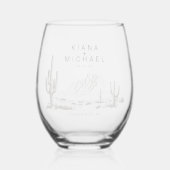 Wüste Vibes Wedding Welcome ID1019 Weinglas Ohne Stiel (Vorderseite)