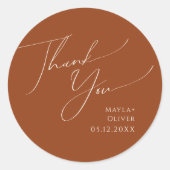 Wüste | Vielen Dank für Ihre Gastgeschenk Hochzeit Runder Aufkleber (Vorderseite)