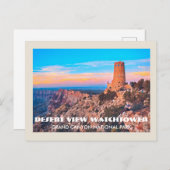 Wüste View Watchtower Grand Canyon Nationalpark Postkarte (Vorne/Hinten)