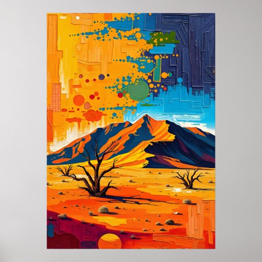 Wüste von Namib - Zeitlose Dünen aus Gold Poster (Vorne)