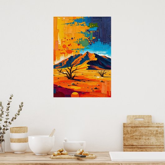 Wüste von Namib - Zeitlose Dünen aus Gold Poster (Küche)