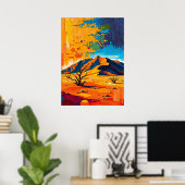 Wüste von Namib - Zeitlose Dünen aus Gold Poster (Heimbüro)