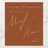 Wüste | Vorschlag zur Trauzeugin von Rost Weinetikett (Einzelnes Label)