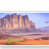 Wüste Wadi Rum in Jordanien, Urlaub Aufkleber (Vorderseite)