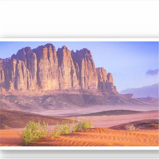 Wüste Wadi Rum in Jordanien, Urlaub Aufkleber (Vorderseite)