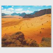 Wüste Wadi Rum, Jordandesert, Wadi, Rum, Jordan, K Geschenkpapier (Flach)