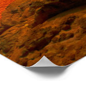 Wüste Wadi Rum, Jordandesert, Wadi, Rum, Jordan, K Poster (Ecke)