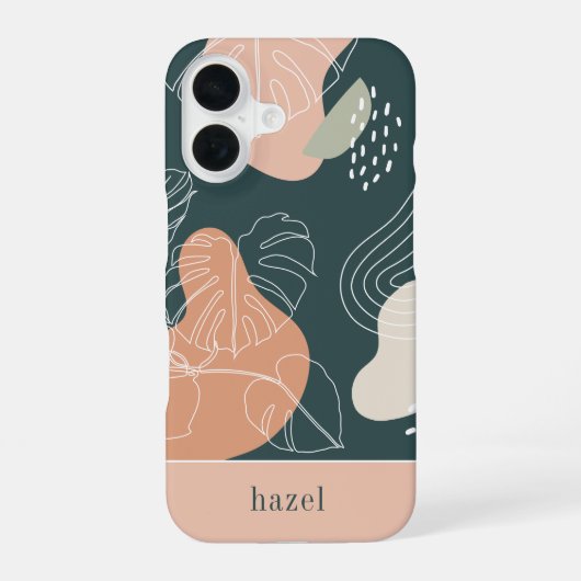 Wüste & Wald Boho Tropical Monstera Leaf iPhone 16 Hülle (Rückseite)