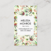 Wüste Wasserfarbe Botanische Natur Bohemisch Visitenkarte (Rückseite)