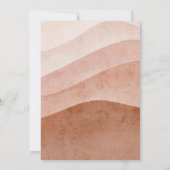 Wüste Watercolor Sonnenset Baby Dusche Einladung (Rückseite)