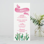 Wüste Watercolor Wedding Menu Cards Menükarte (Stehend Vorderseite)