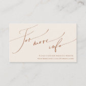 Wüste | Website zur Hochzeit von Beige Begleitkarte (Vorderseite)