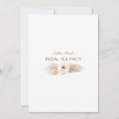 Wüste Weiße Rosen Pampas Grass Brautparty Einladung (Rückseite)