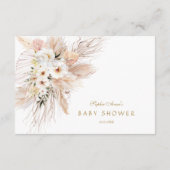 Wüste Weiße Rosen Pampas Grass Bücher für Baby Begleitkarte (Rückseite)