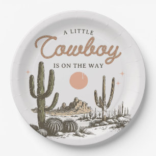 Wüste Western Cowboy Baby Shower Paper Teller