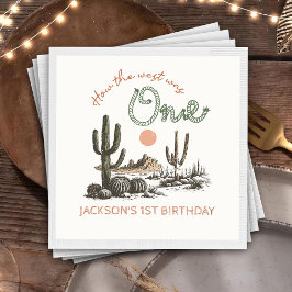 Wüste Western Wild West 1. Geburtstag Napkins Serviette