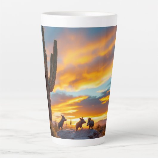 Wüste Wild Pigs Javalina Arizona Milchtasse (Vorderseite)