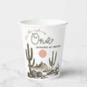 Wüste Wild West Western 1. Geburtstag Pappbecher (Vorderseite)