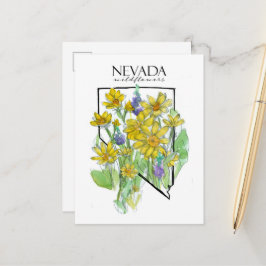 Wüste Wildblumen Nevada Lupines Balsamroot Postkarte