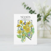 Wüste Wildblumen Nevada Lupines Balsamroot Postkarte (Stehend Vorderseite)