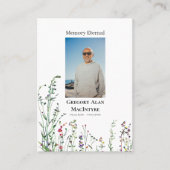 Wüste Wildblumen Orthodoxe Beerdigungskarte Platzkarte (Vorderseite)