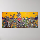 Wüste Wildlife Humors Southwestern Poster (Vorne)