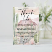 Wüste Wüste Natur Kaktus Danke Karte (Stehend Vorderseite)