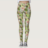 Wüste Yucca-Blumen hellgrün Leggings (Vorderseite)