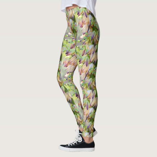 Wüste Yucca-Blumen hellgrün Leggings (Links)