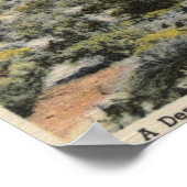 Wüste Zuhause mit Blick auf die Stadt Poster (Ecke)