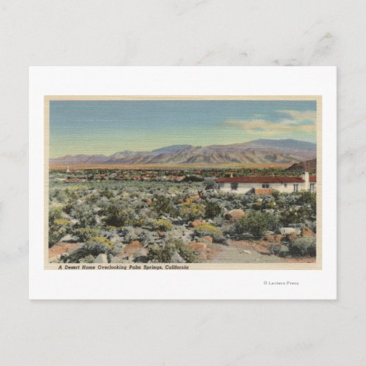 Wüste Zuhause mit Blick auf die Stadt Postkarte (Vorderseite)