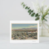 Wüste Zuhause mit Blick auf die Stadt Postkarte (Stehend Vorderseite)