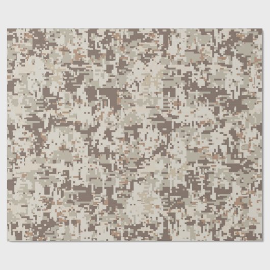 Wüsten-Art-Digital-Tarnung Geschenkpapier (Flach)